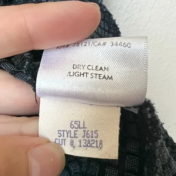 Eileen Fisher Navy Textured Button Front Jacket Size L - Picture 4 of 5